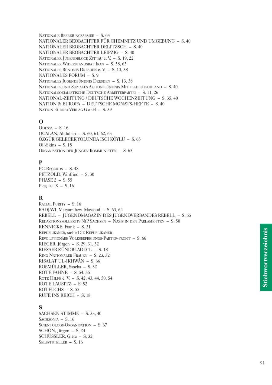 Seite 93 des Verfassungsschutzbericht 2006 Sachsen
