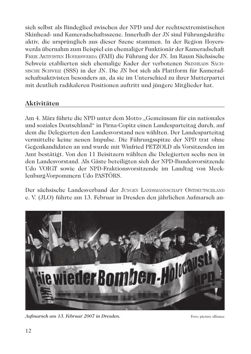 Seite 14 des Verfassungsschutzbericht 2007 Sachsen