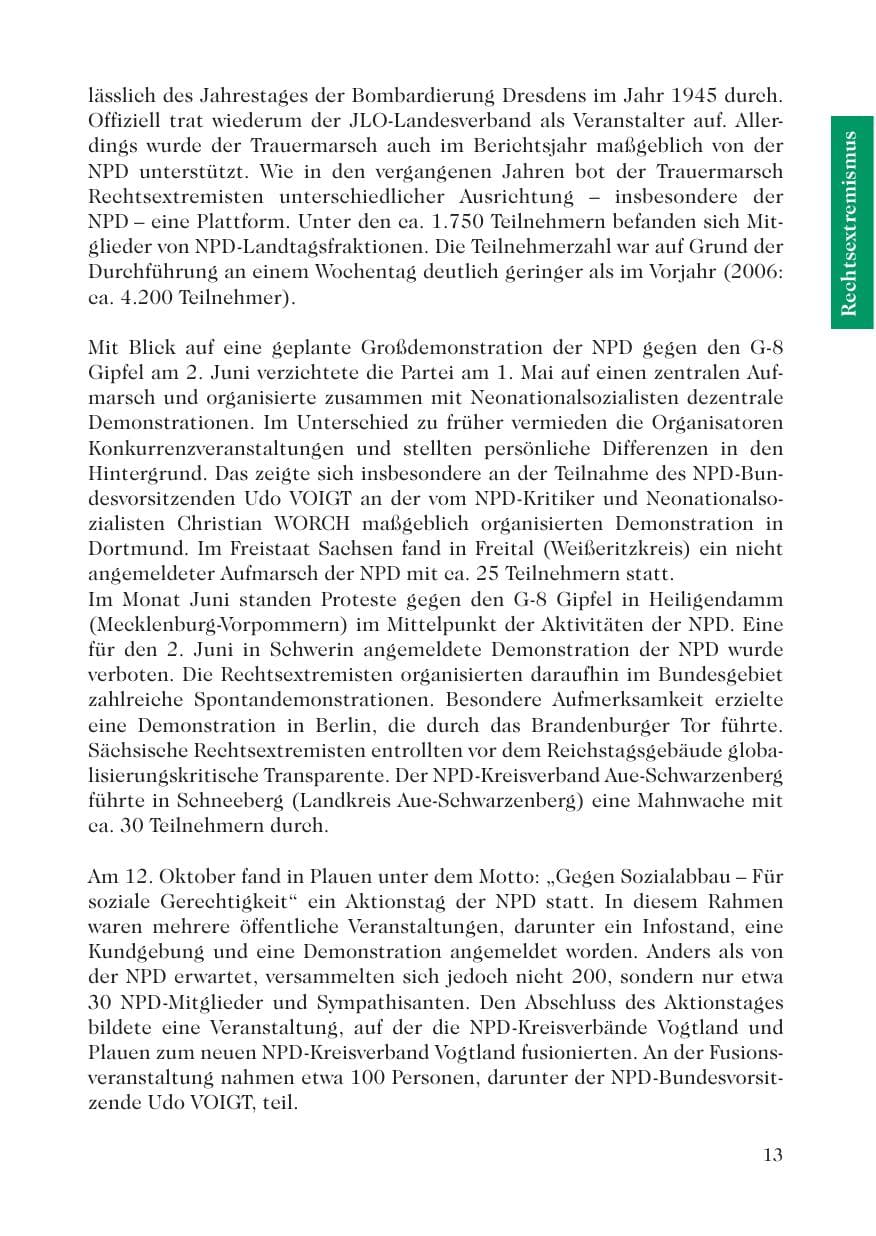 Seite 15 des Verfassungsschutzbericht 2007 Sachsen