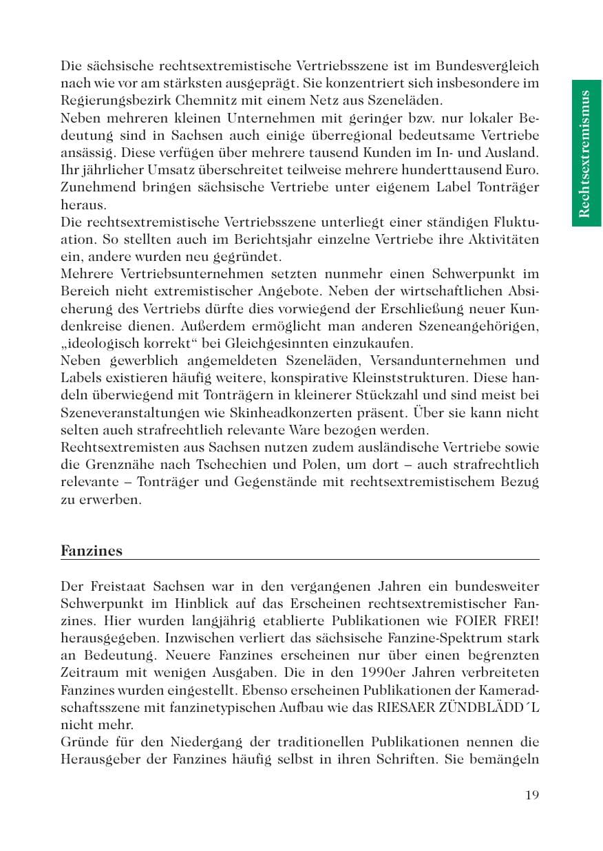 Seite 21 des Verfassungsschutzbericht 2007 Sachsen