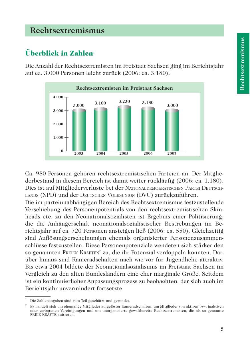Seite 7 des Verfassungsschutzbericht 2007 Sachsen