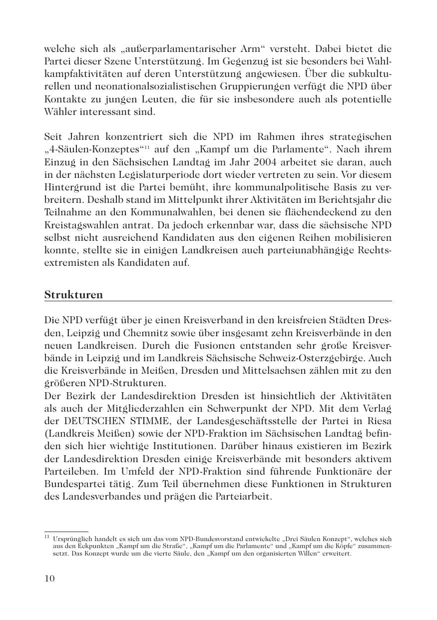 Seite 12 des Verfassungsschutzbericht 2008 Sachsen