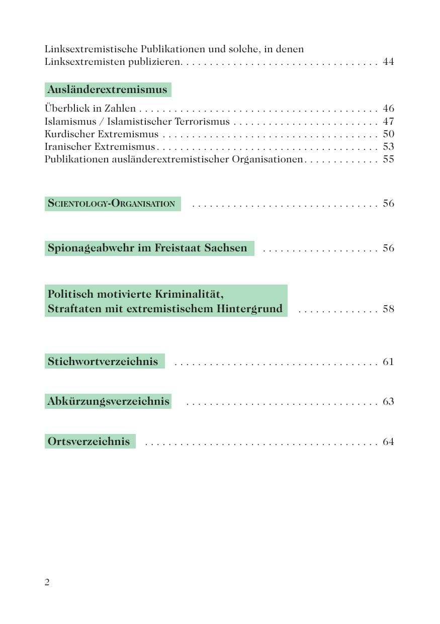 Seite 4 des Verfassungsschutzbericht 2008 Sachsen
