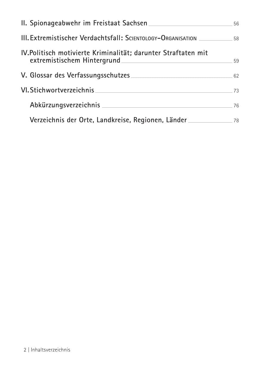 Seite 4 des Verfassungsschutzbericht 2009 Sachsen