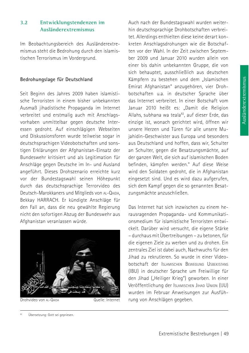 Seite 51 des Verfassungsschutzbericht 2009 Sachsen