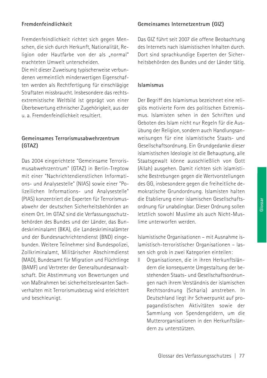 Seite 79 des Verfassungsschutzbericht 2010 Sachsen