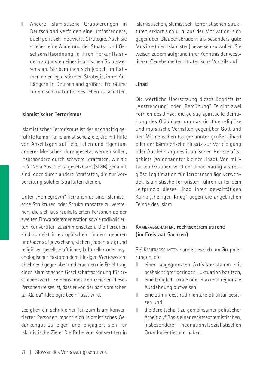 Seite 80 des Verfassungsschutzbericht 2010 Sachsen