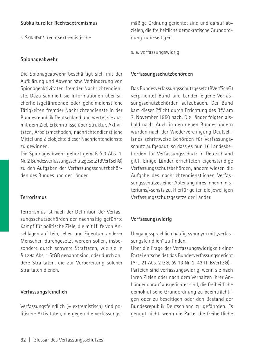 Seite 84 des Verfassungsschutzbericht 2010 Sachsen