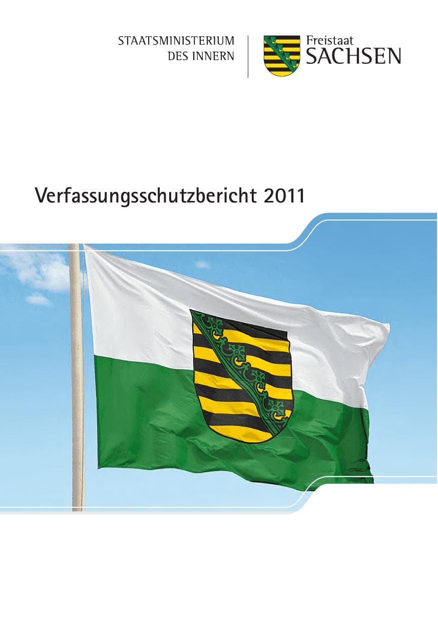 Seite 1 des Verfassungsschutzbericht 2011 Sachsen
