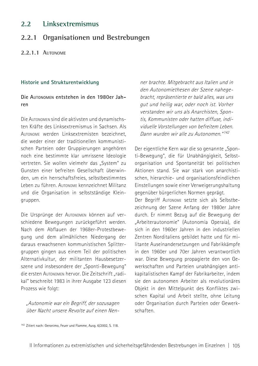 Seite 107 des Verfassungsschutzbericht 2011 Sachsen