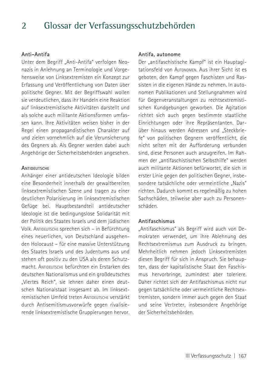 Seite 169 des Verfassungsschutzbericht 2011 Sachsen