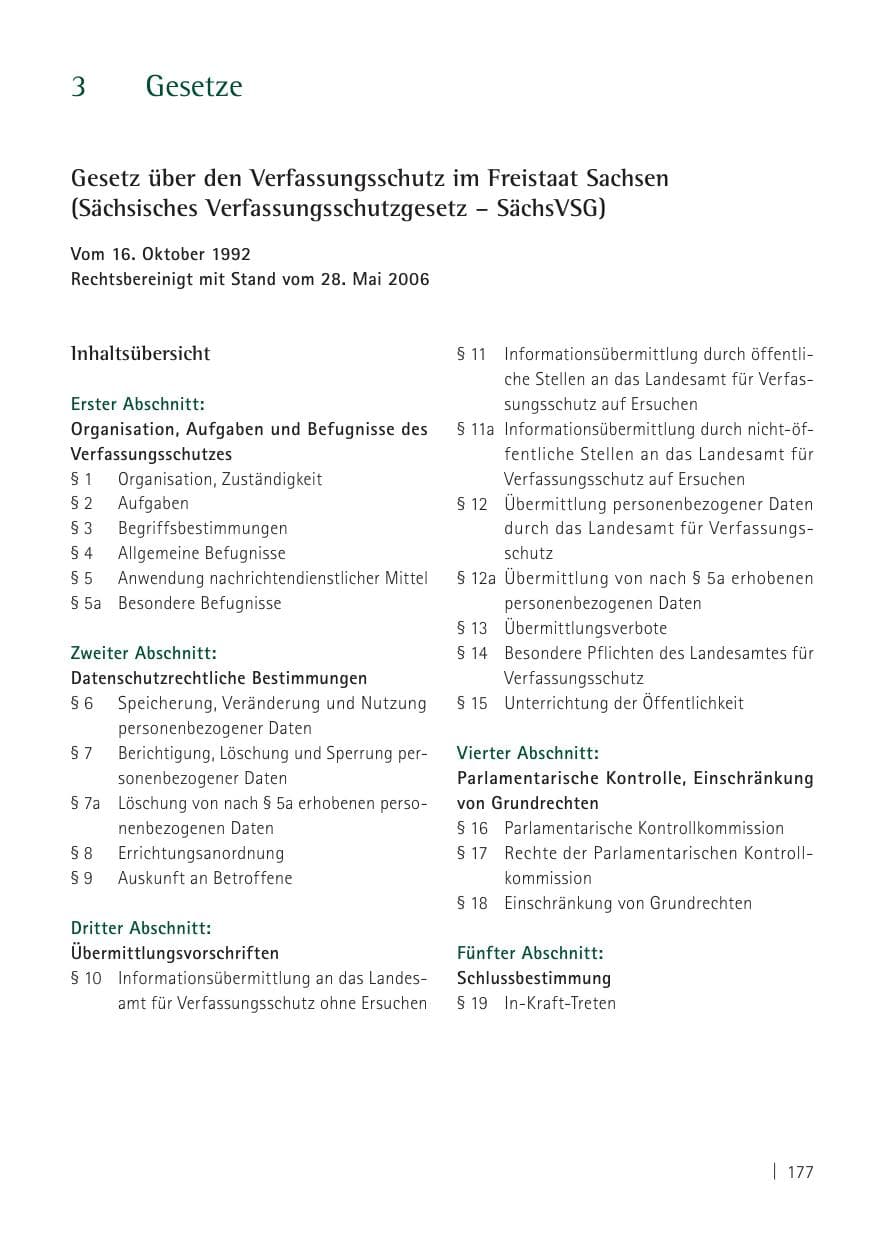 Seite 179 des Verfassungsschutzbericht 2011 Sachsen