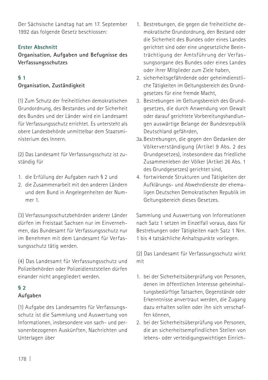 Seite 180 des Verfassungsschutzbericht 2011 Sachsen