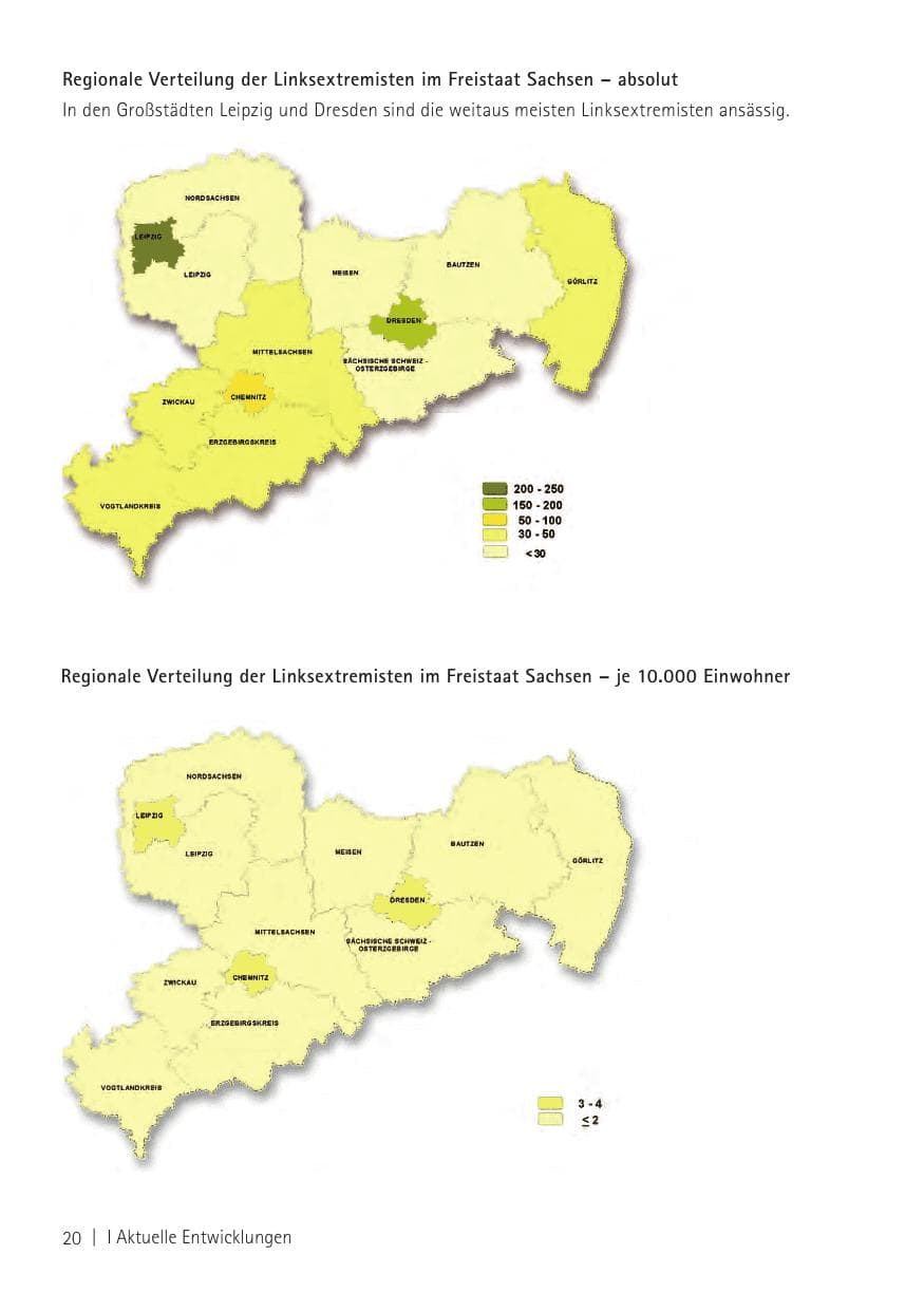 Seite 22 des Verfassungsschutzbericht 2011 Sachsen