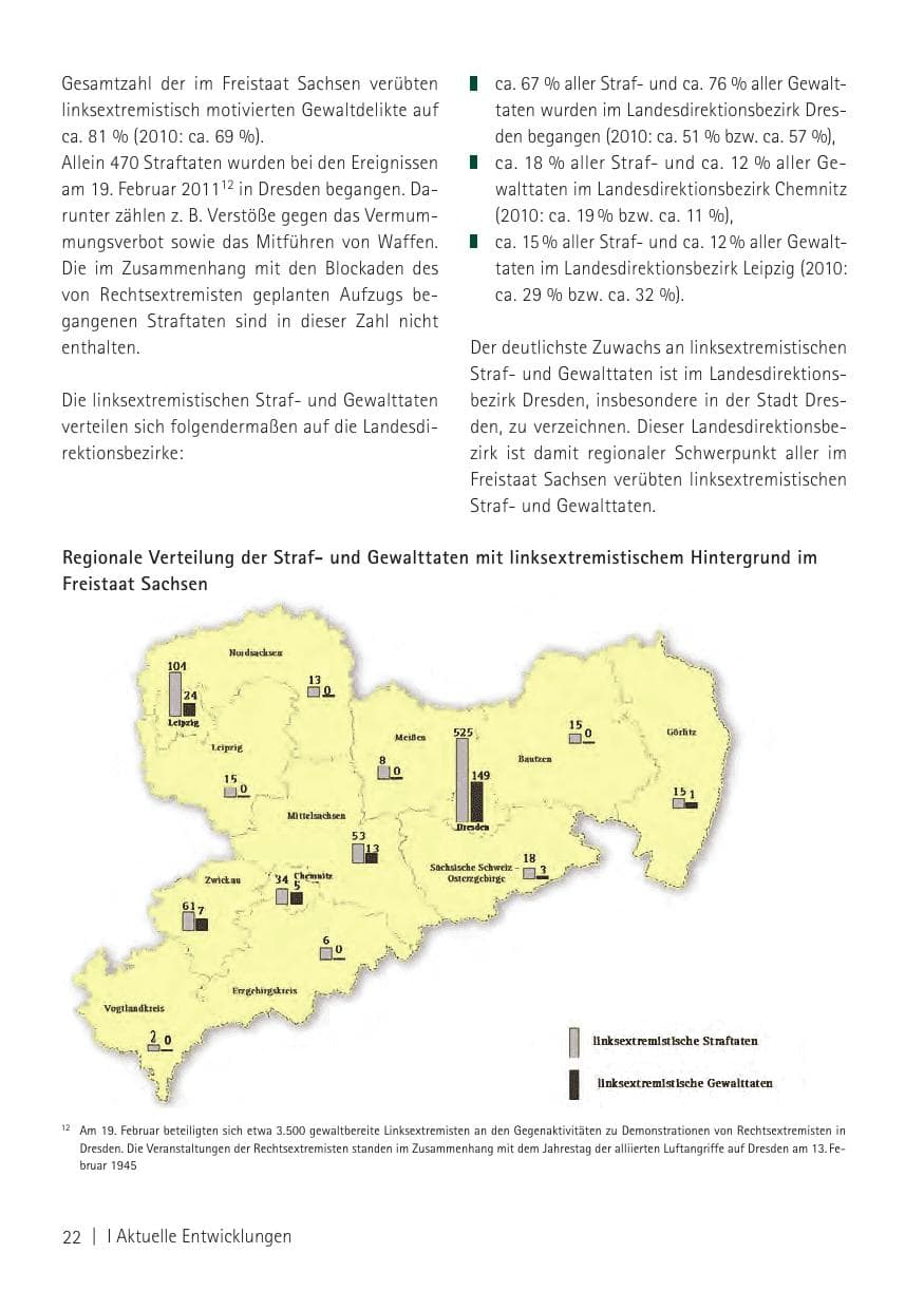 Seite 24 des Verfassungsschutzbericht 2011 Sachsen