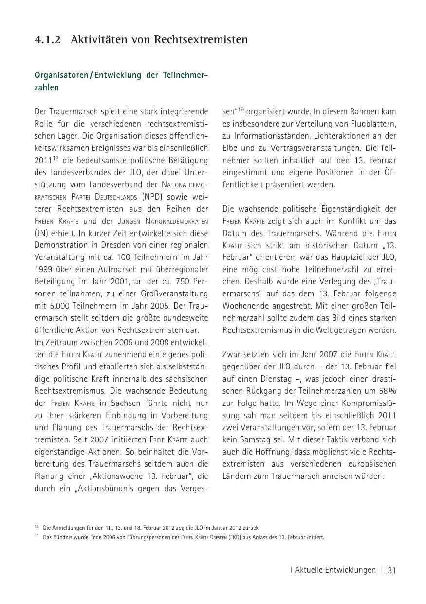 Seite 33 des Verfassungsschutzbericht 2011 Sachsen
