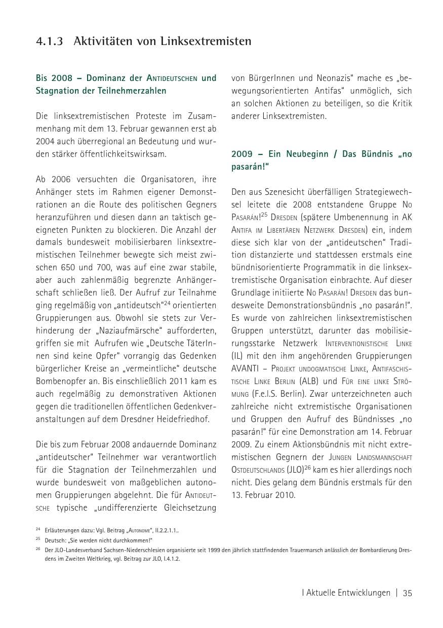 Seite 37 des Verfassungsschutzbericht 2011 Sachsen