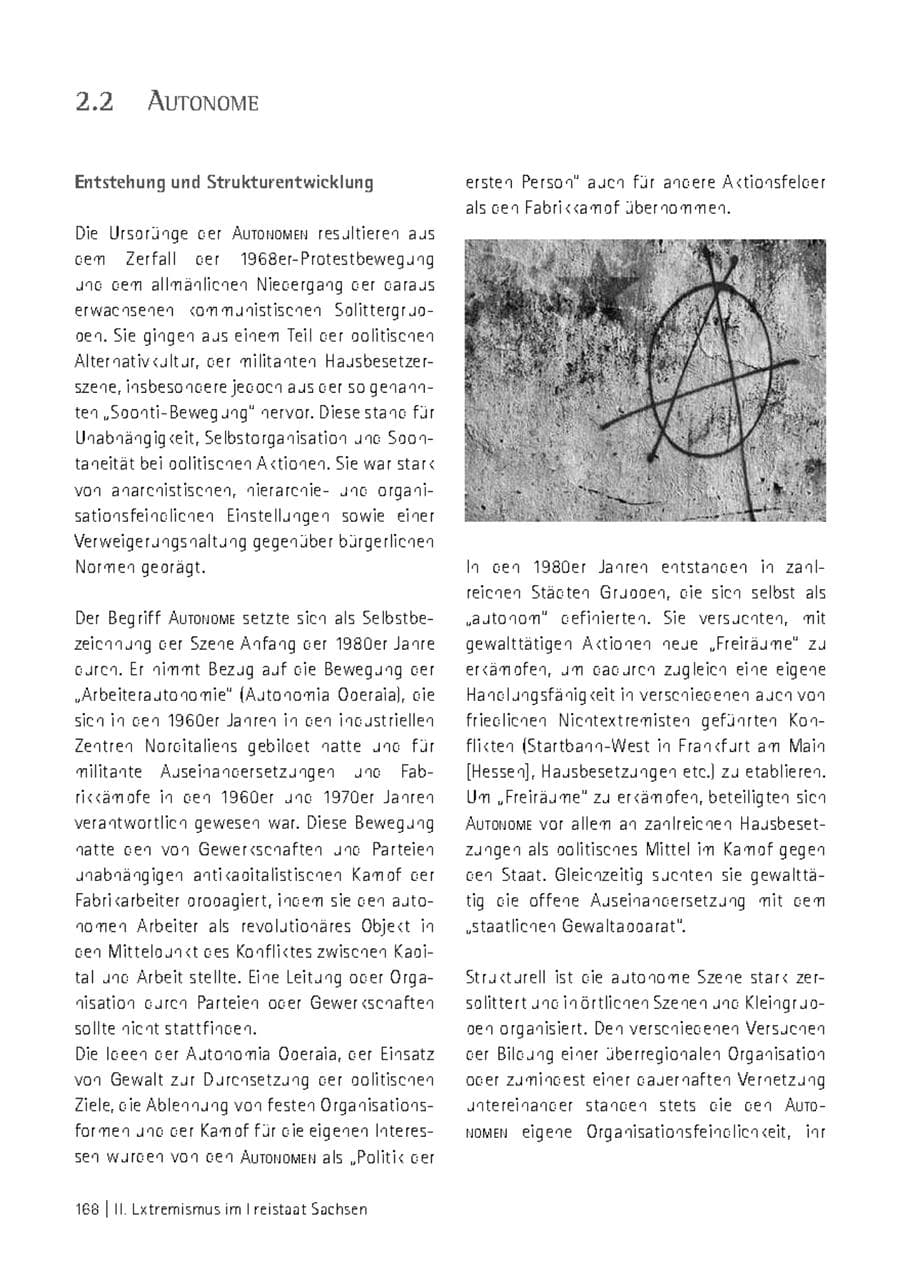 Seite 169 des Verfassungsschutzbericht 2014 Sachsen