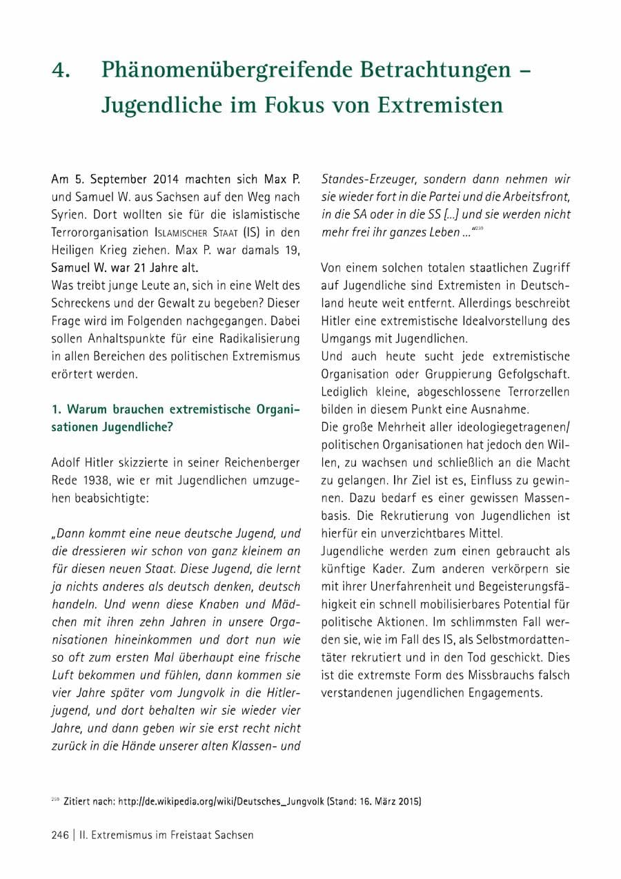 Seite 247 des Verfassungsschutzbericht 2014 Sachsen