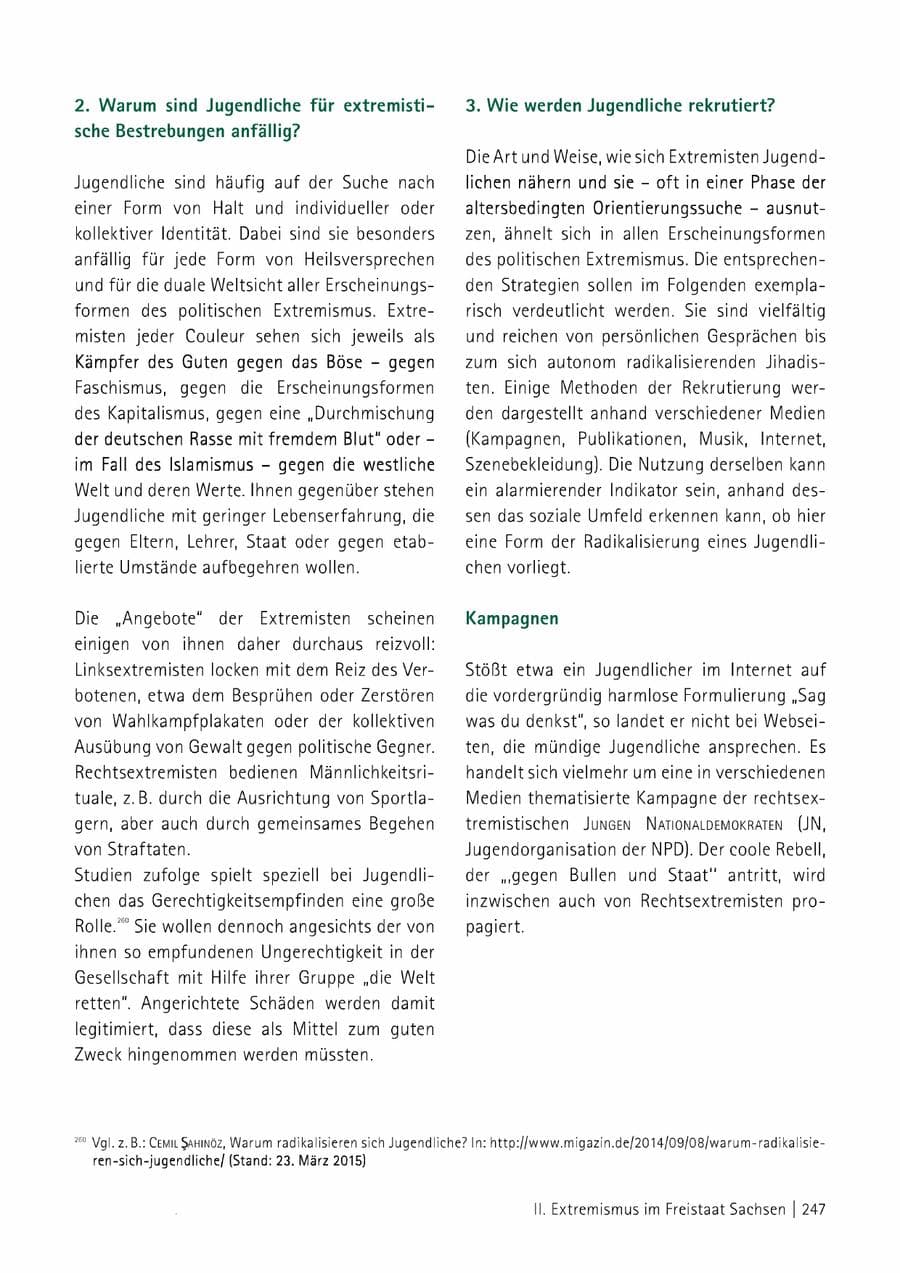 Seite 248 des Verfassungsschutzbericht 2014 Sachsen