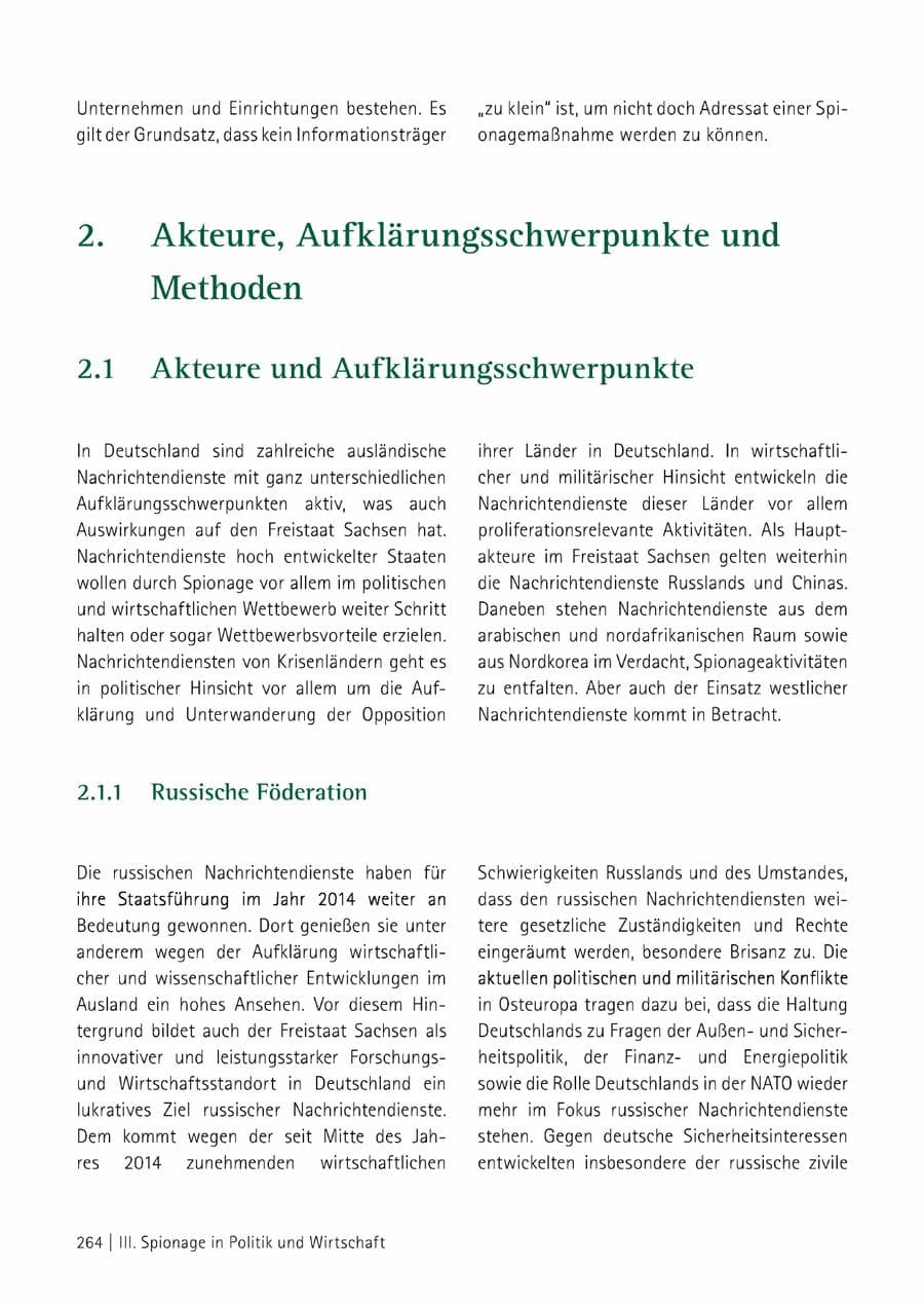 Seite 265 des Verfassungsschutzbericht 2014 Sachsen