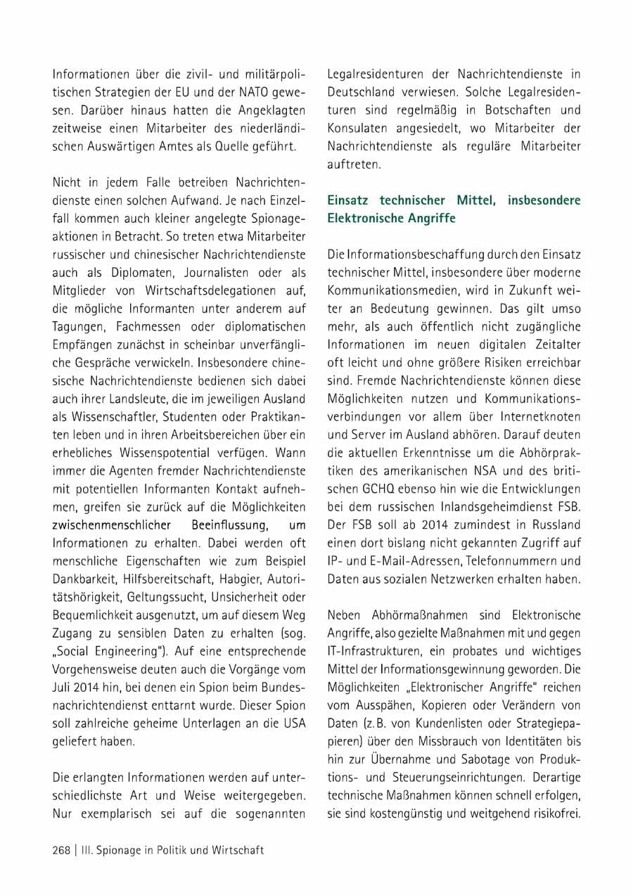 Seite 269 des Verfassungsschutzbericht 2014 Sachsen