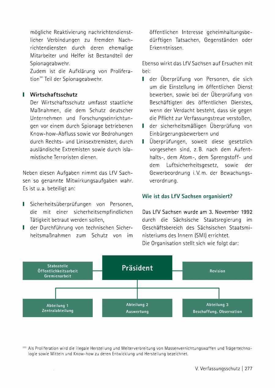 Seite 278 des Verfassungsschutzbericht 2014 Sachsen