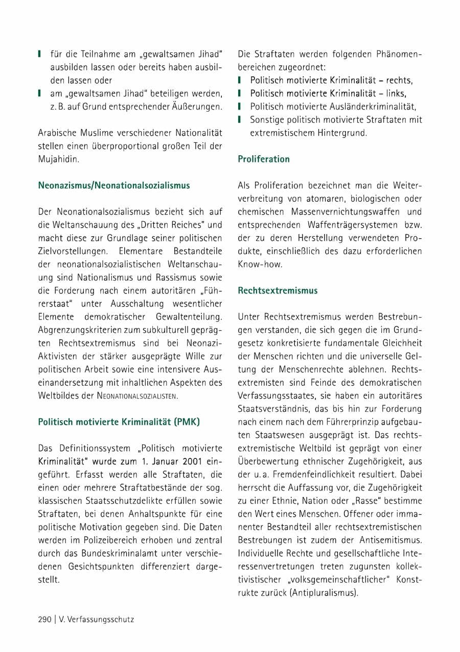 Seite 291 des Verfassungsschutzbericht 2014 Sachsen