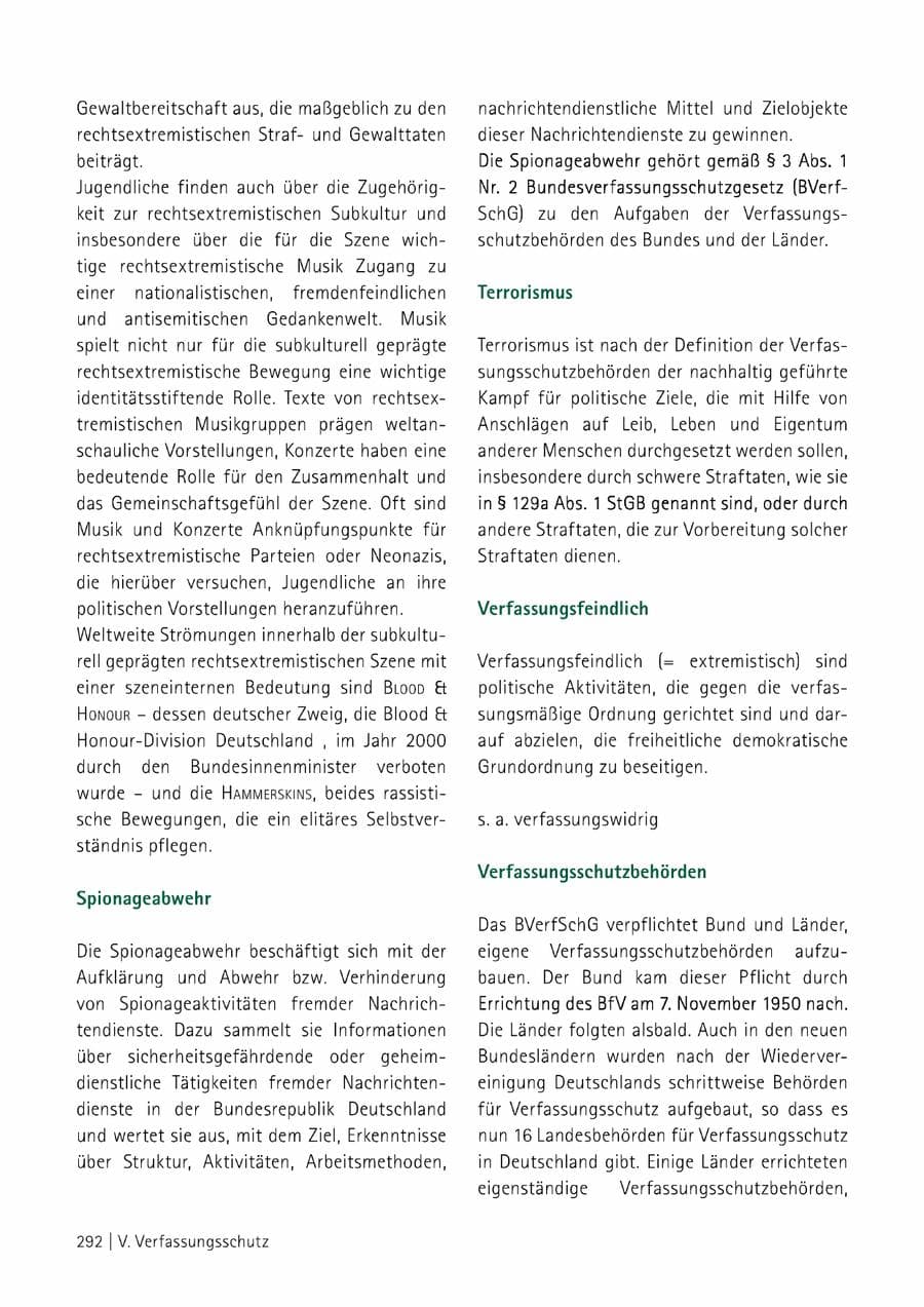 Seite 293 des Verfassungsschutzbericht 2014 Sachsen
