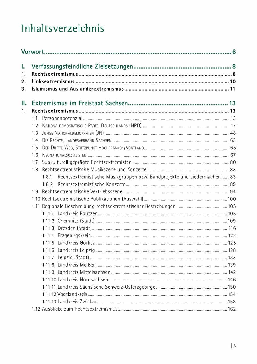 Seite 4 des Verfassungsschutzbericht 2014 Sachsen