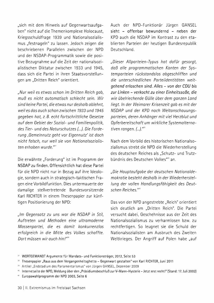 Seite 31 des Verfassungsschutzbericht 2014 Sachsen