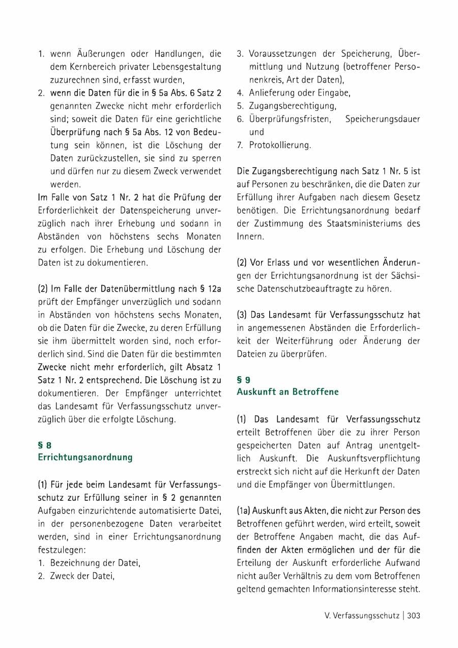 Seite 304 des Verfassungsschutzbericht 2014 Sachsen