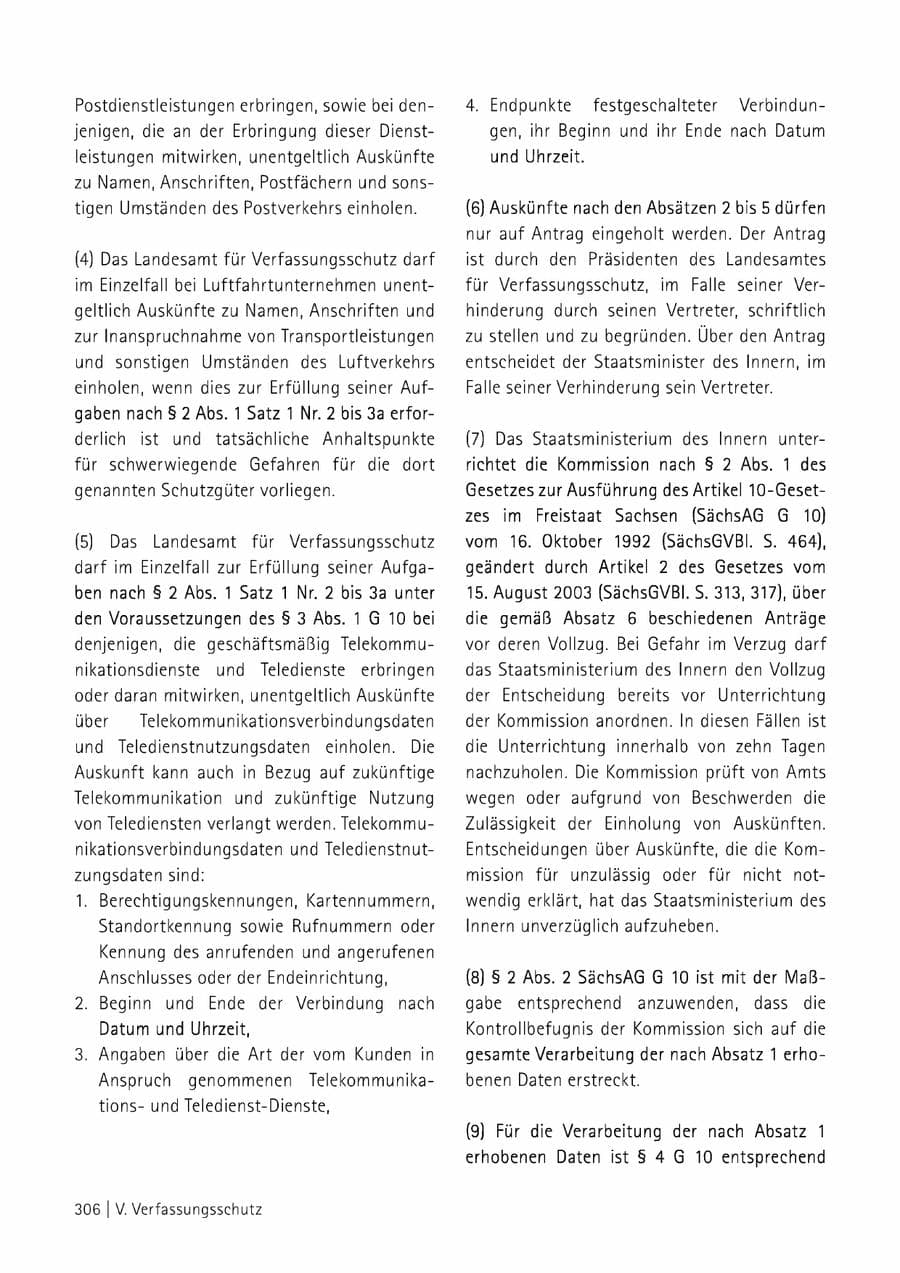 Seite 307 des Verfassungsschutzbericht 2014 Sachsen