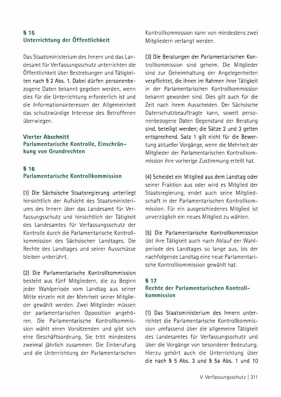 Seite 312 des Verfassungsschutzbericht 2014 Sachsen
