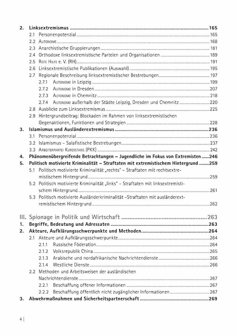 Seite 5 des Verfassungsschutzbericht 2014 Sachsen