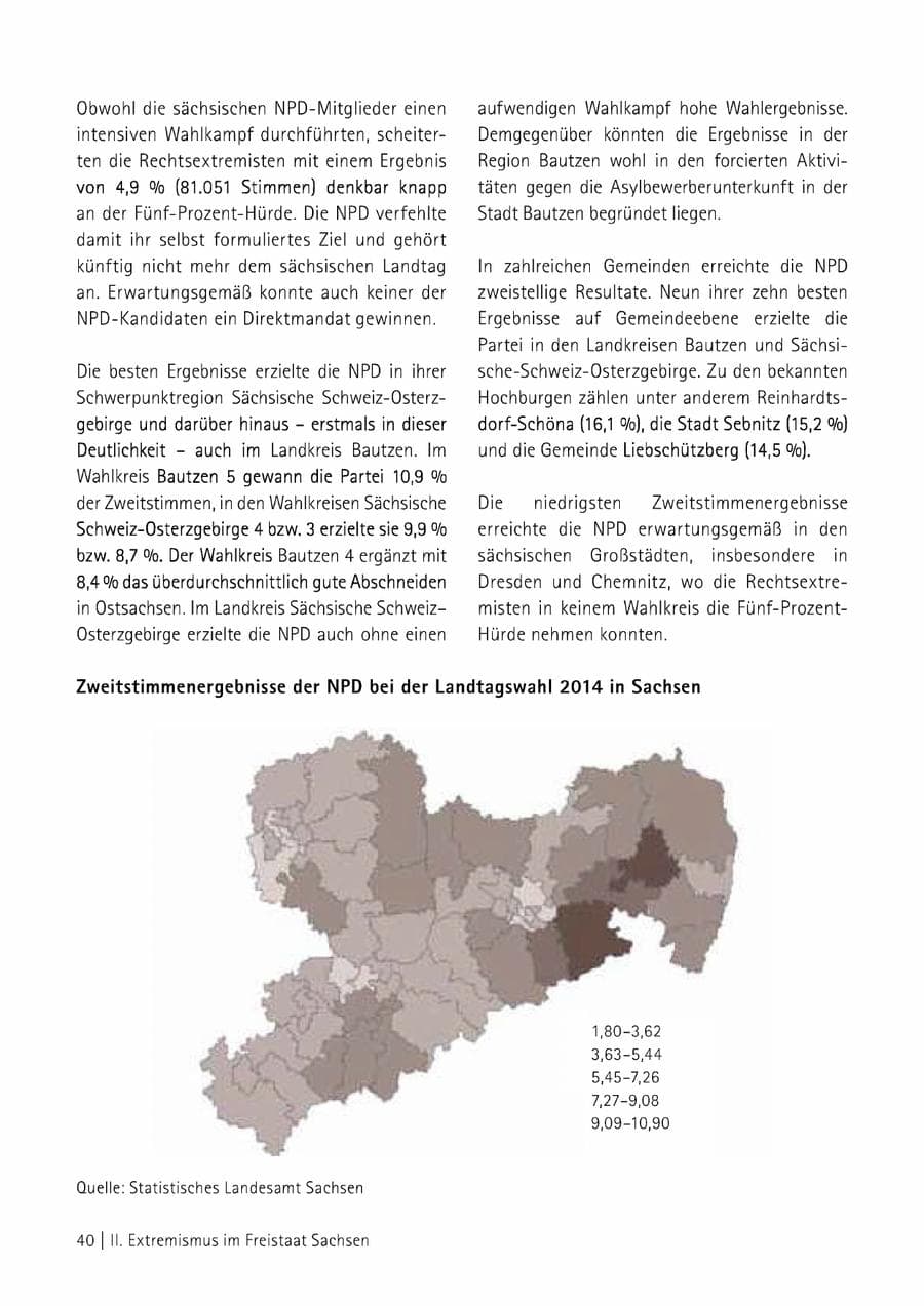 Seite 41 des Verfassungsschutzbericht 2014 Sachsen