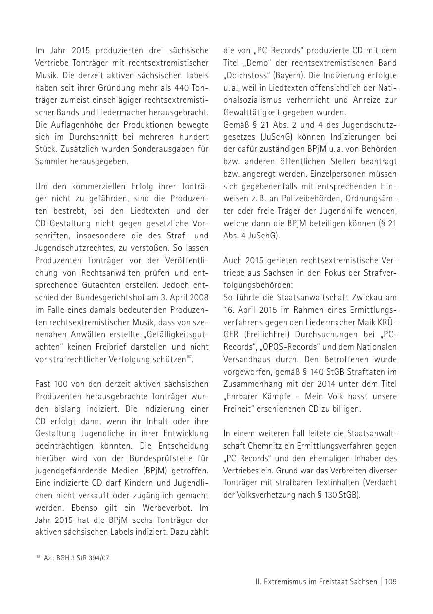 Seite 111 des Verfassungsschutzbericht 2015 Sachsen
