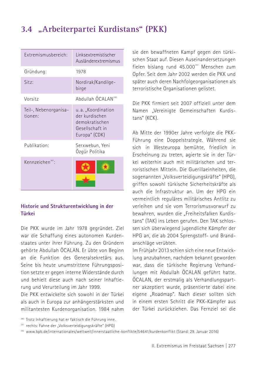 Seite 279 des Verfassungsschutzbericht 2015 Sachsen