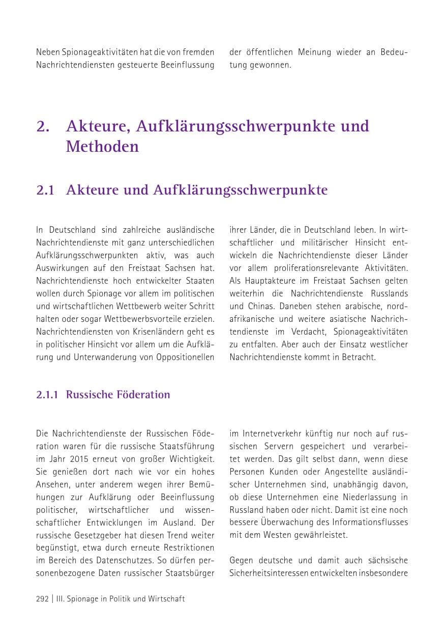 Seite 294 des Verfassungsschutzbericht 2015 Sachsen