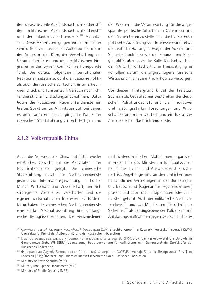 Seite 295 des Verfassungsschutzbericht 2015 Sachsen