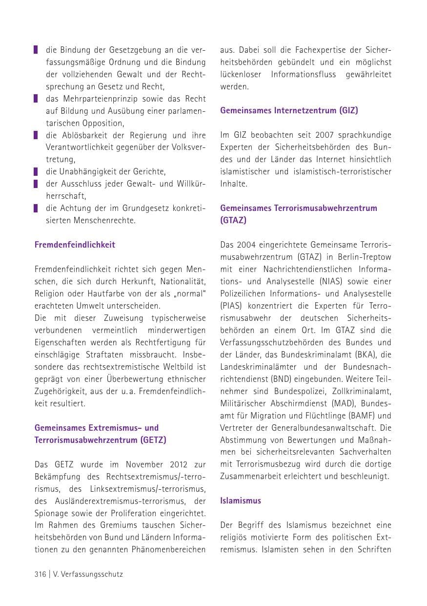 Seite 318 des Verfassungsschutzbericht 2015 Sachsen