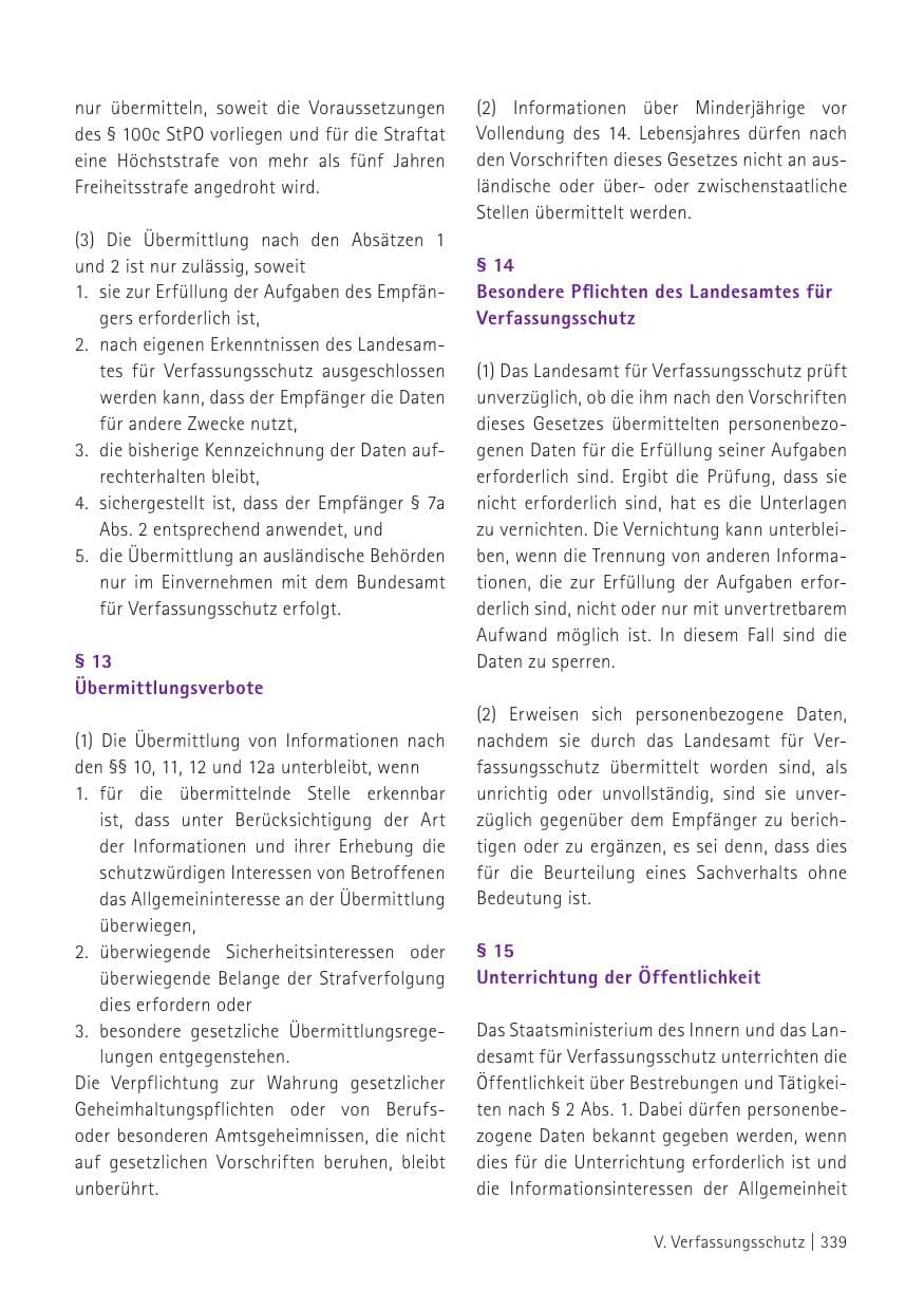 Seite 341 des Verfassungsschutzbericht 2015 Sachsen
