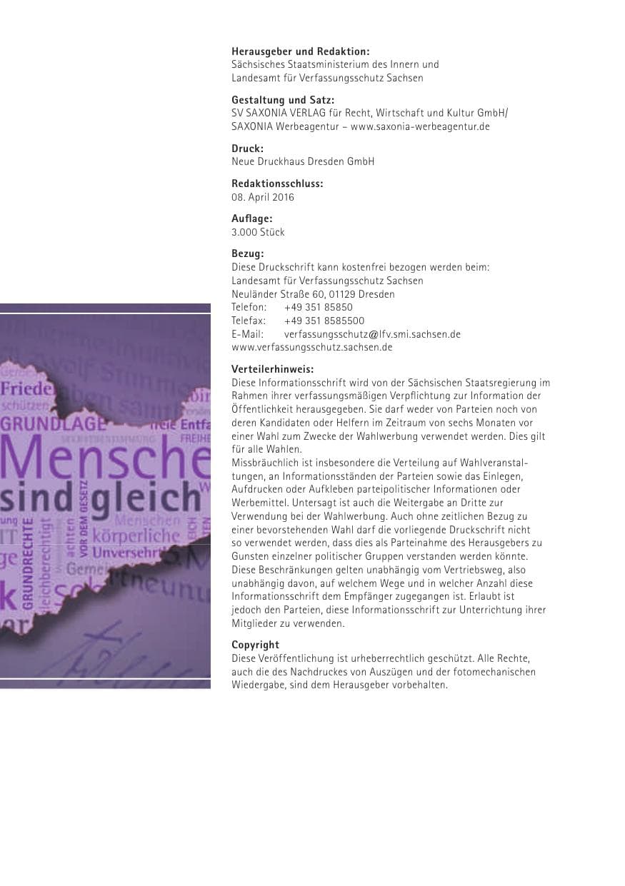 Seite 376 des Verfassungsschutzbericht 2015 Sachsen