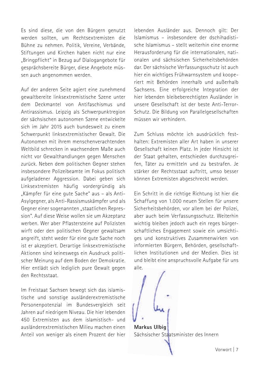 Seite 9 des Verfassungsschutzbericht 2015 Sachsen
