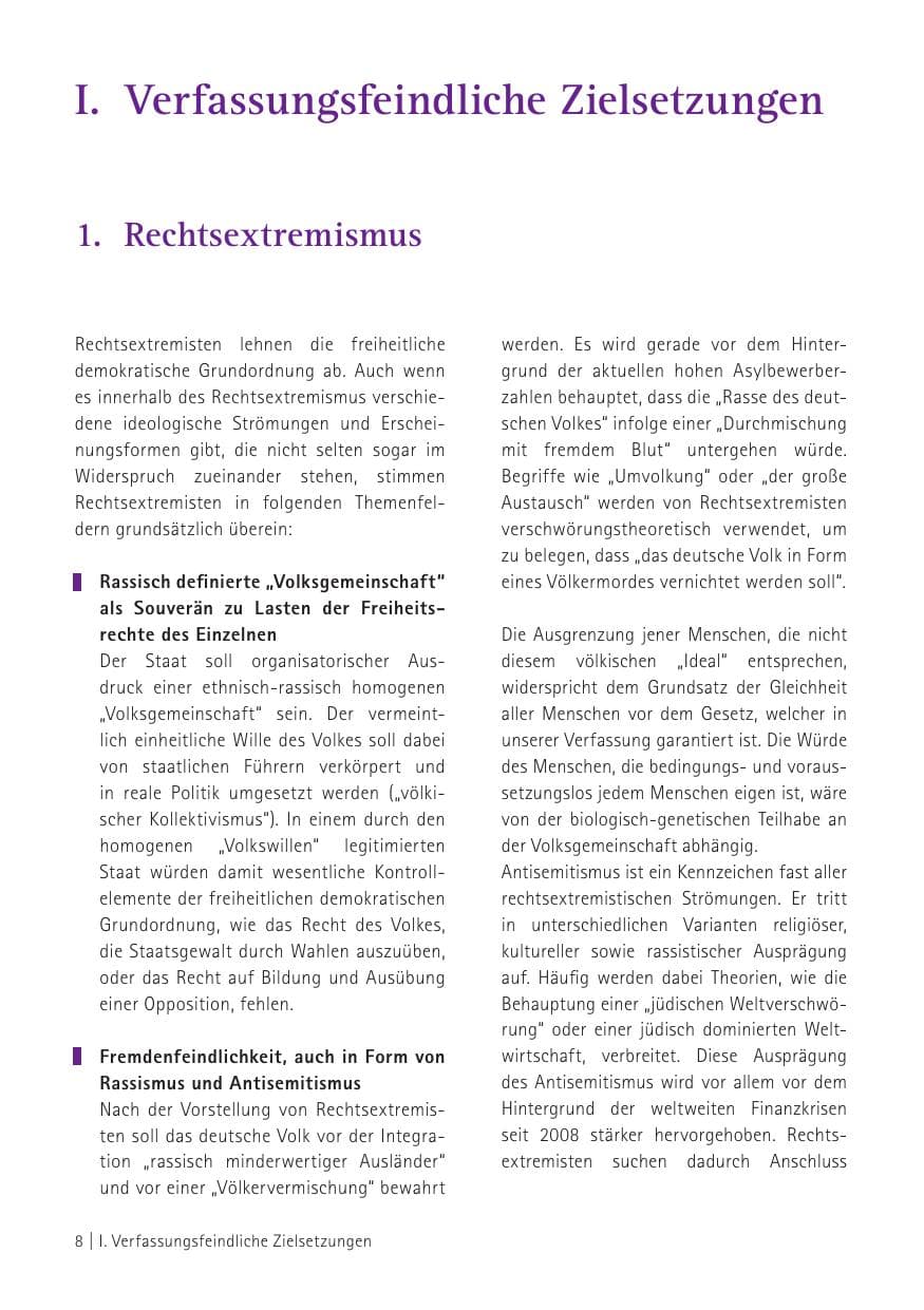 Seite 10 des Verfassungsschutzbericht 2015 Sachsen