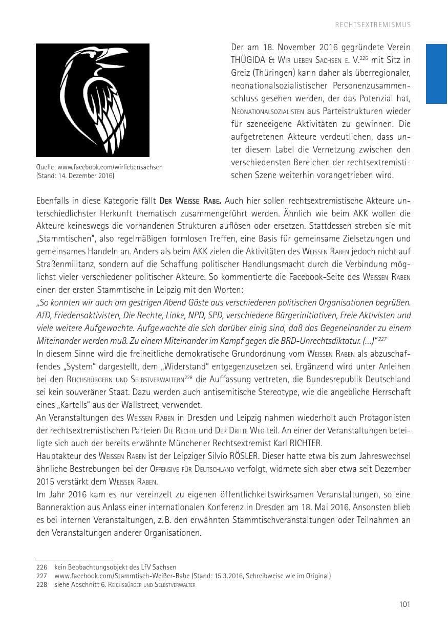 Seite 103 des Verfassungsschutzbericht 2016 Sachsen