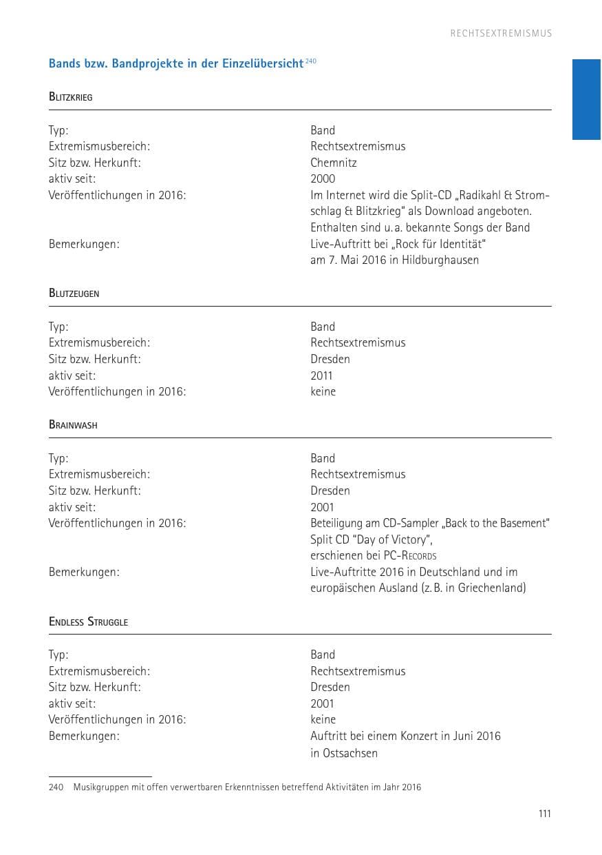 Seite 113 des Verfassungsschutzbericht 2016 Sachsen