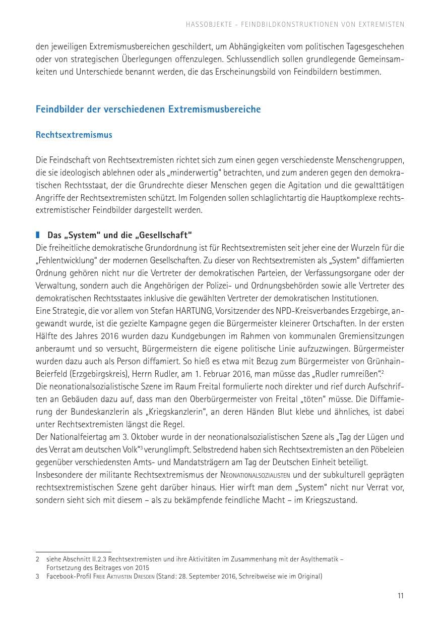 Seite 13 des Verfassungsschutzbericht 2016 Sachsen