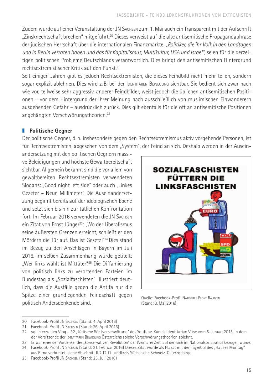 Seite 17 des Verfassungsschutzbericht 2016 Sachsen