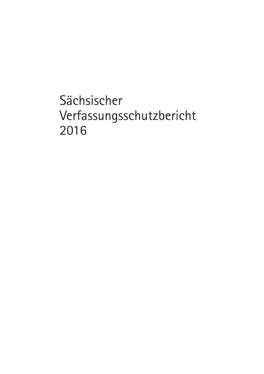 Seite 3 des Verfassungsschutzbericht 2016 Sachsen